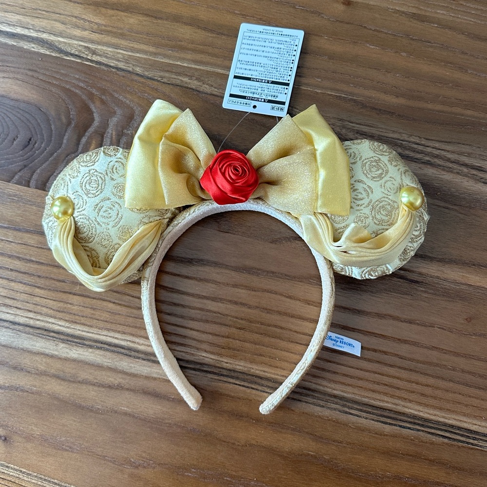 Tokyo Disneyland Belle Minnie Mouse Ears Headband TDR NWT